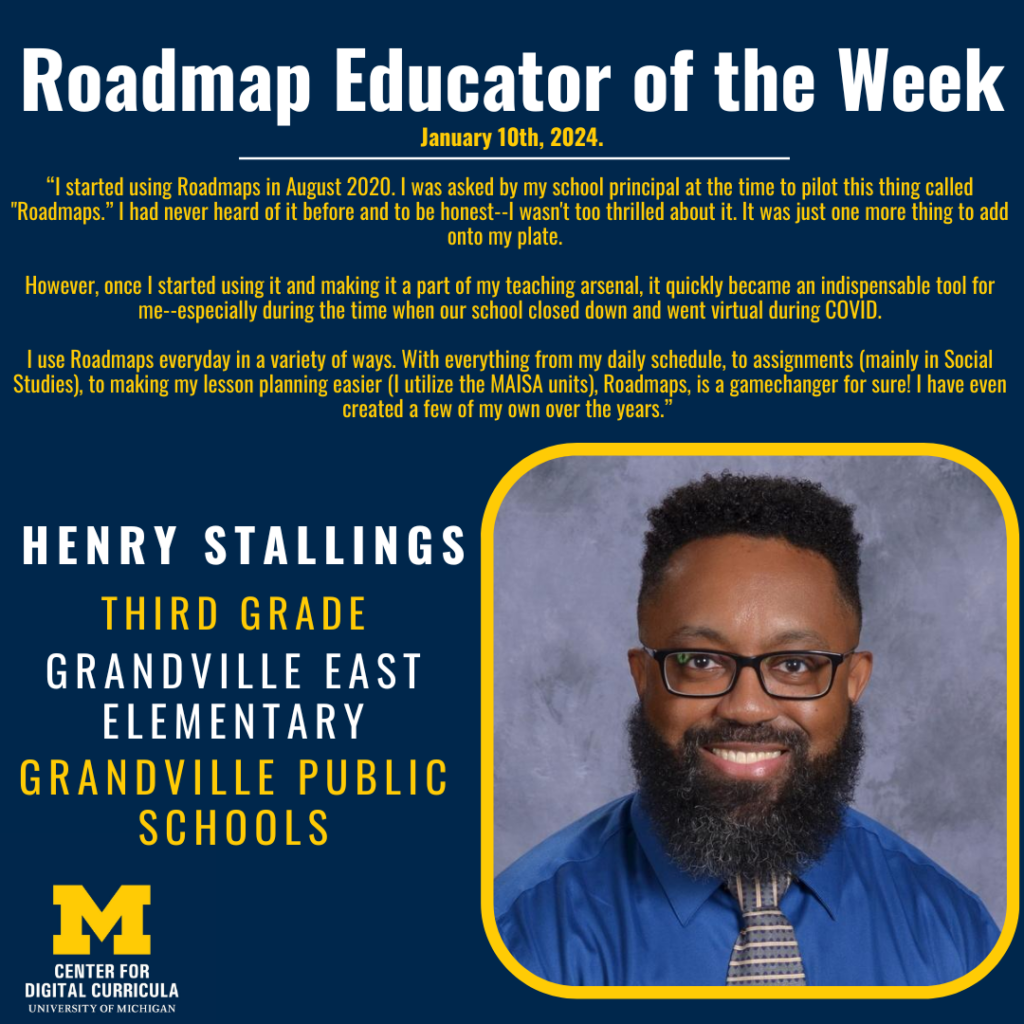 Henry Stallings - Roadmap Educator of the Week