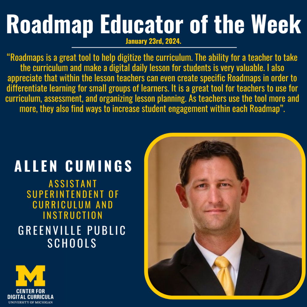 Roadmap Educator of the Week - Allen Cumings